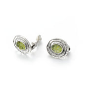 Pendientes redondos con olivina